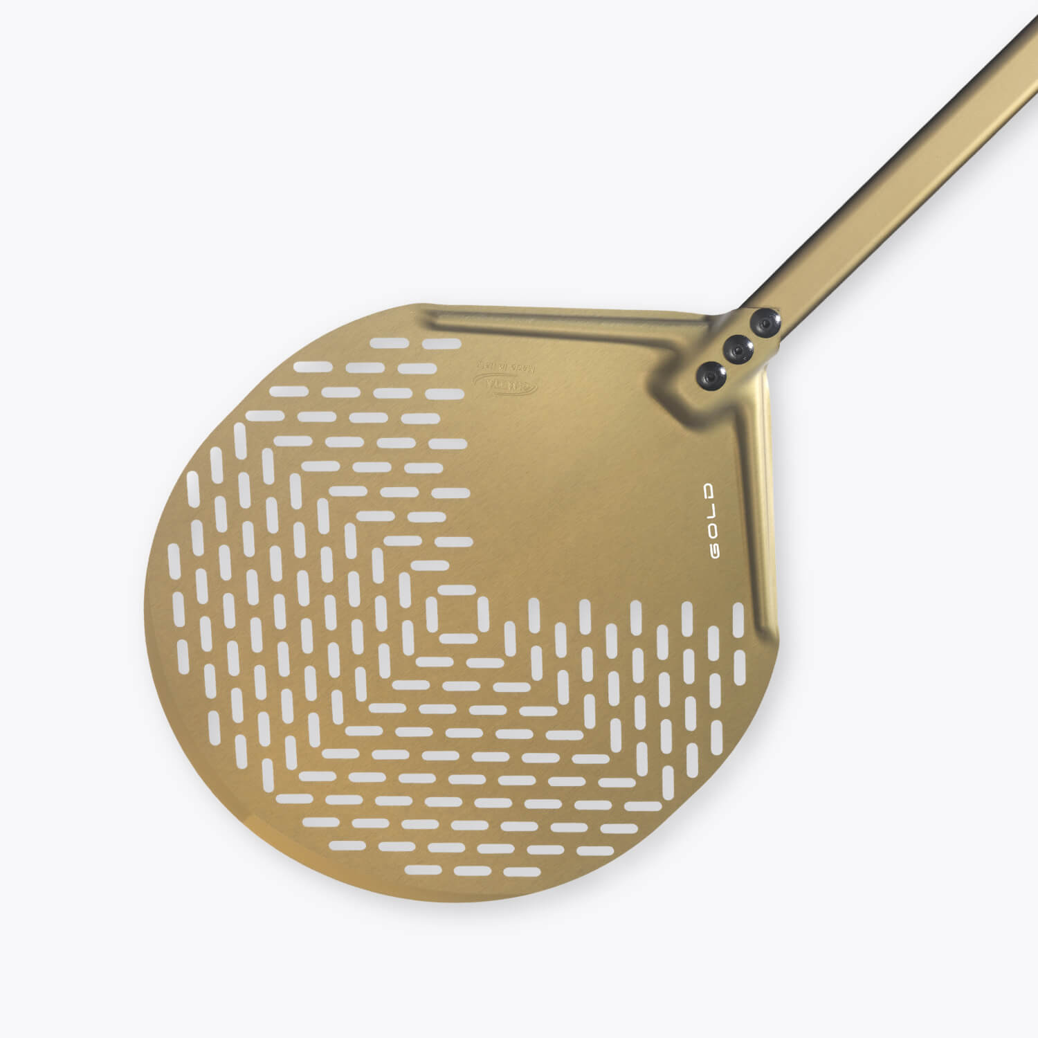 Gi.Metal Gold Pizzaspade - Rund - Ø 33 cm - Skaft 120 cm