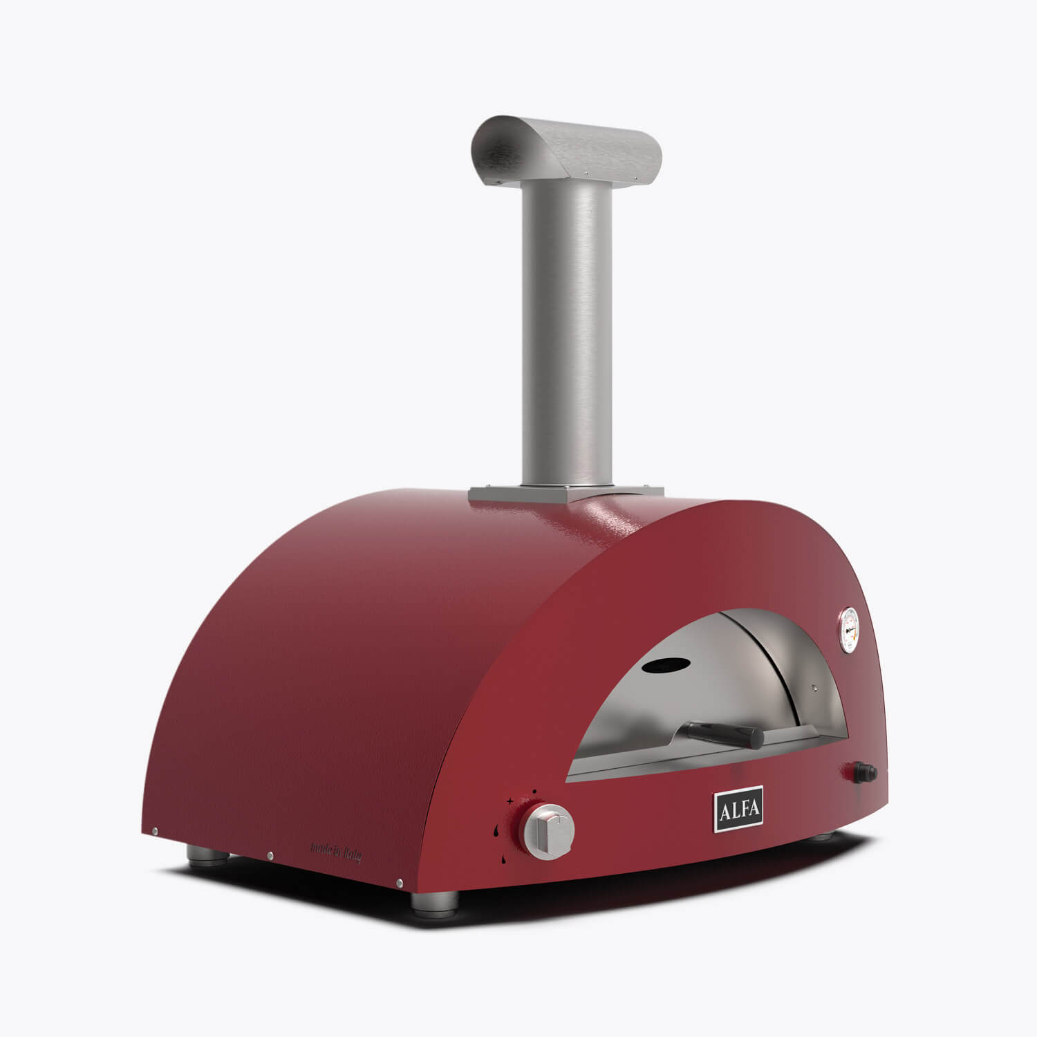 Alfa Forni Moderno 2 Pizze - Brændselstype: Hybrid - Farve: Rød