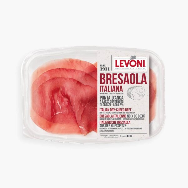 Levoni Bresaola Italiana Punta d'Anca Affettato